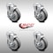 Service Caster 5 Inch SS Thermoplastic Rubber Wheel Swivel Bolt Hole Caster Set with Brake SCC SCC-SSBH20S514-TPRB-TLB-4 - alternate 4